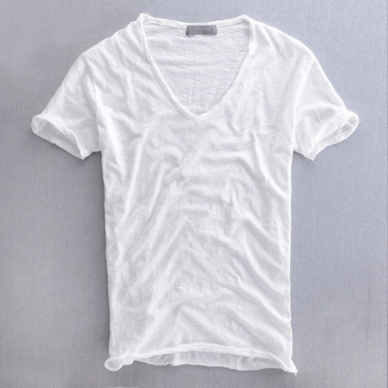 T-Shirt | Leichtgewicht | Sommer | T-Shirt mit V-Ausschnitt | Herrenhemden-HauteBerlin