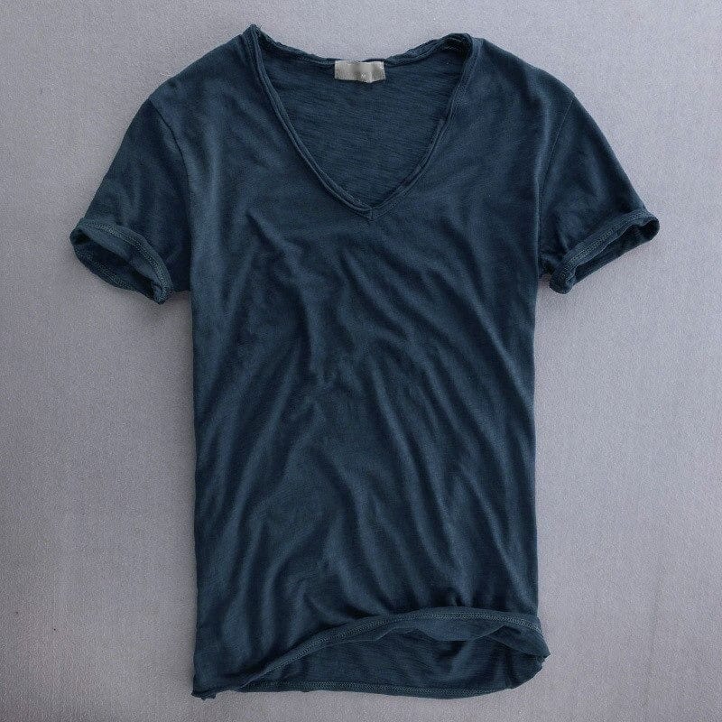 T-Shirt | Leichtgewicht | Sommer | T-Shirt mit V-Ausschnitt | Herrenhemden-HauteBerlin