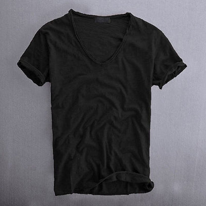 T-Shirt | Leichtgewicht | Sommer | T-Shirt mit V-Ausschnitt | Herrenhemden-HauteBerlin