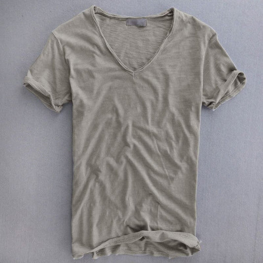 T-Shirt | Leichtgewicht | Sommer | T-Shirt mit V-Ausschnitt | Herrenhemden-HauteBerlin