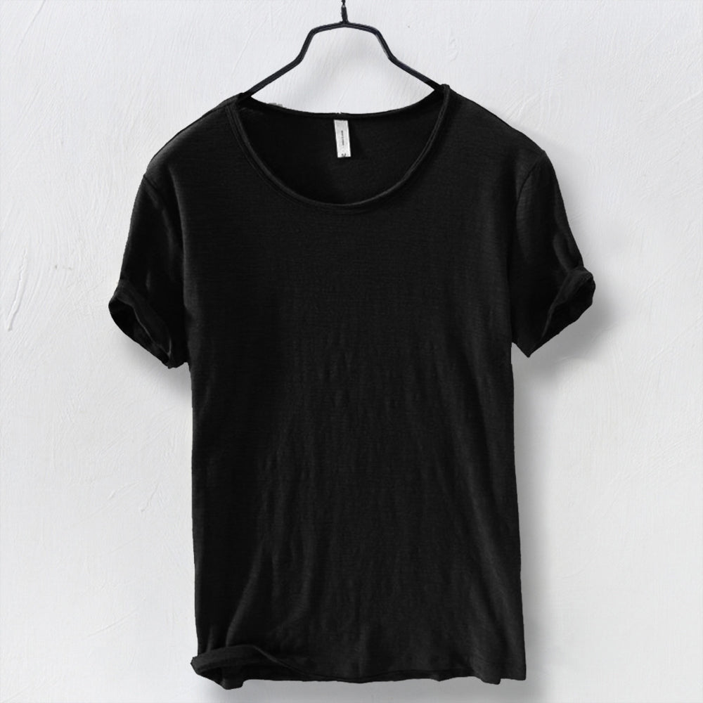 T-Shirt – leicht – mit kurzen Ärmeln – Rundhalsausschnitt – Herrenbekleidung-HauteBerlin