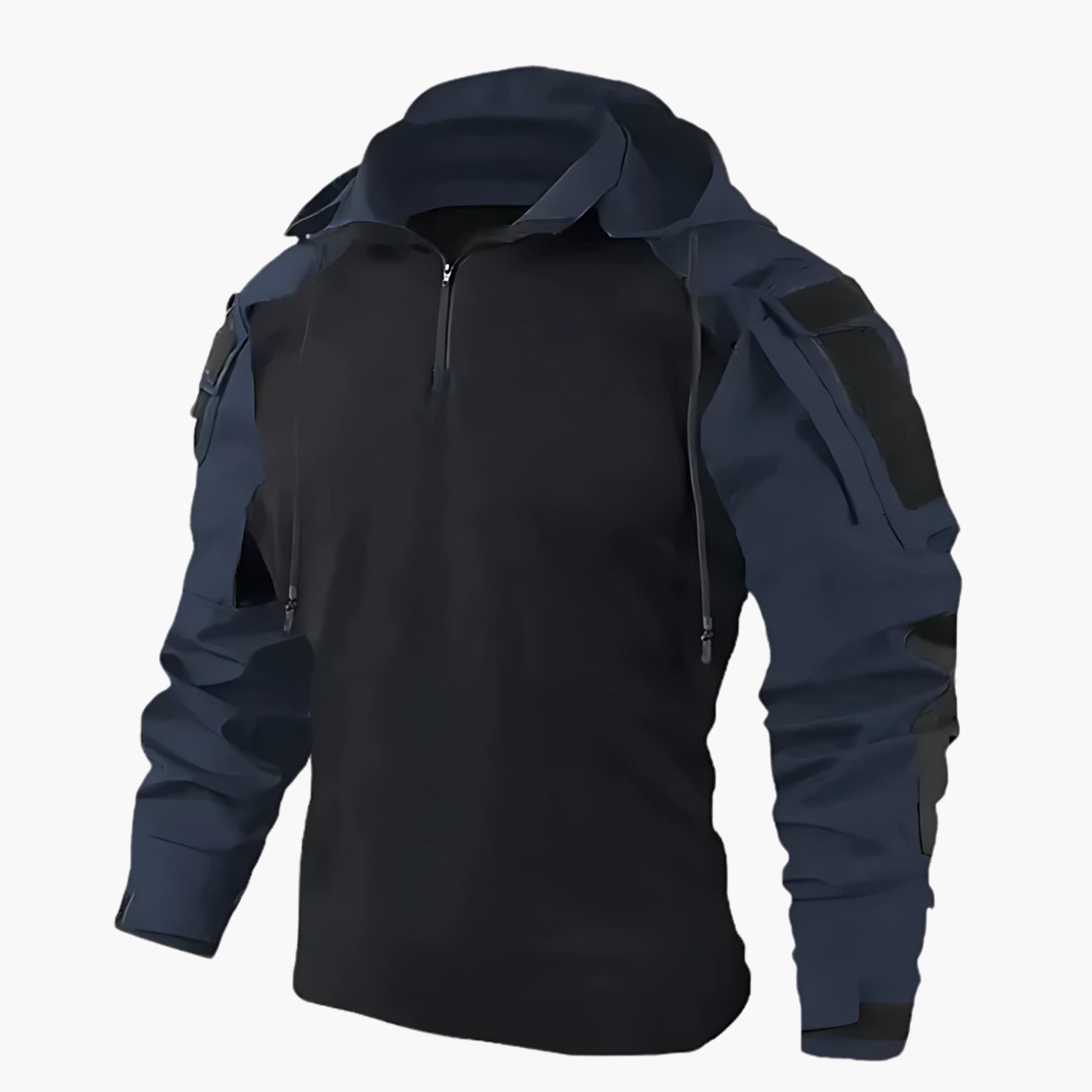 Taktische Jacke | Halb-Reißverschluss | Kapuze | Militärjacke | Herrenbekleidung-HauteBerlin