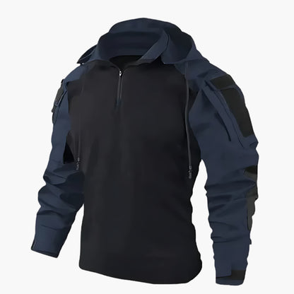 Taktische Jacke | Halb-Reißverschluss | Kapuze | Militärjacke | Herrenbekleidung-HauteBerlin