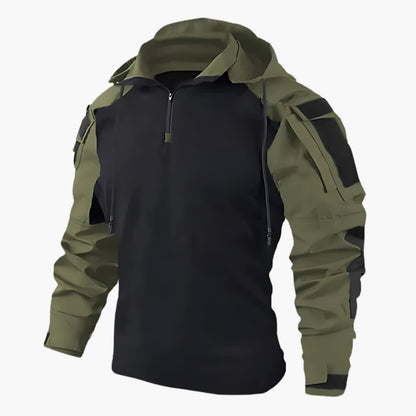 Taktische Jacke | Halb-Reißverschluss | Kapuze | Militärjacke | Herrenbekleidung-HauteBerlin