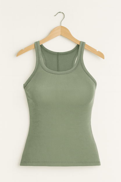 Tank-Top - Damen geripptes Slim Fit Top-HauteBerlin