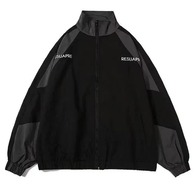Trainingsjacke – mit Reißverschluss – Oversized – Windjacke – Herrenjacke-HauteBerlin