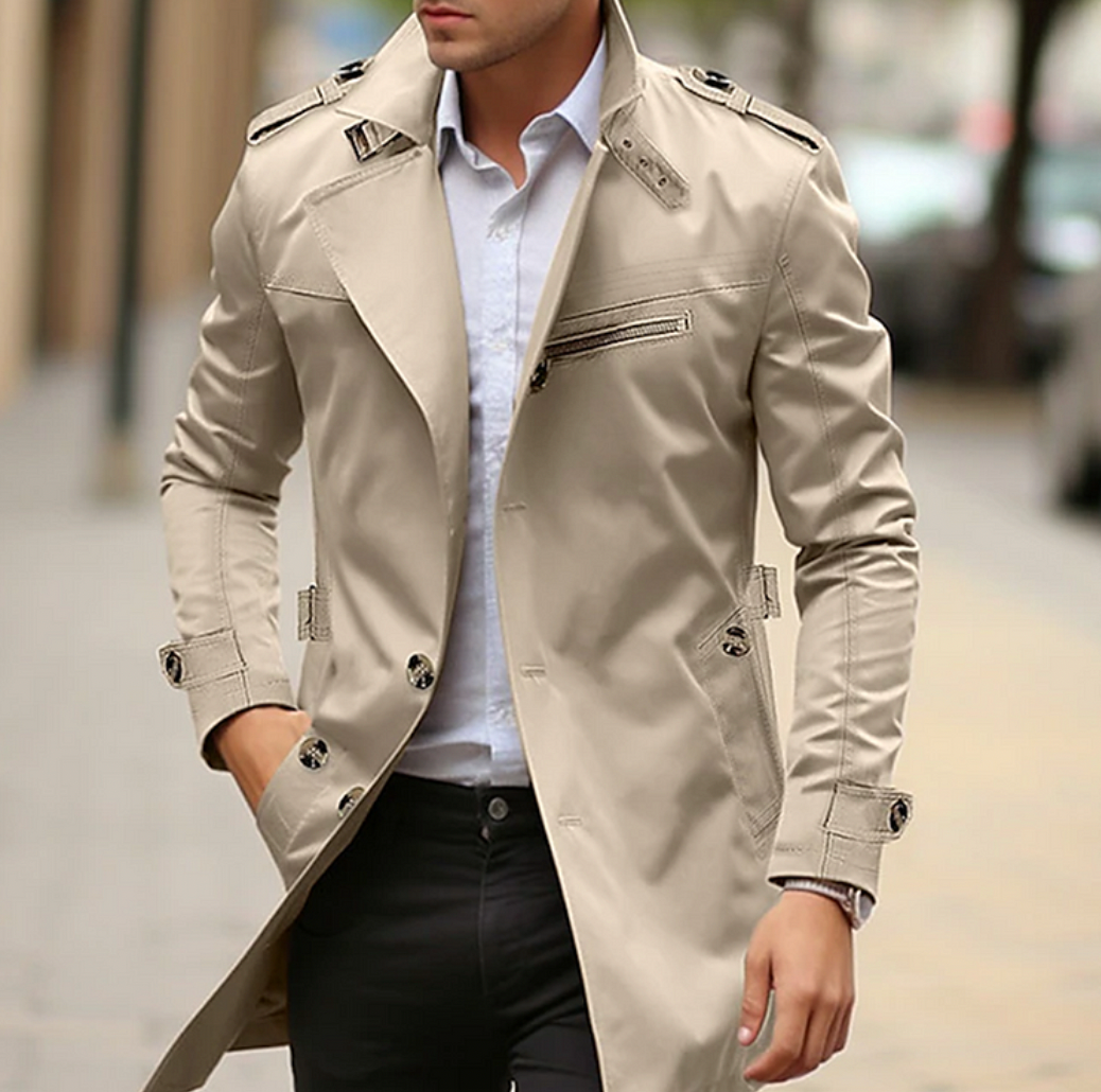Trenchcoat | Klassisch | Slim Fit | Frühling Jacke | Herrenjacke-HauteBerlin