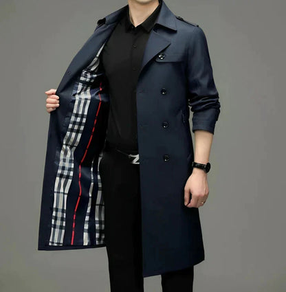 Trenchcoat - Zweireiher - Mittellang - Herrenjacke - Herbstjacke-HauteBerlin
