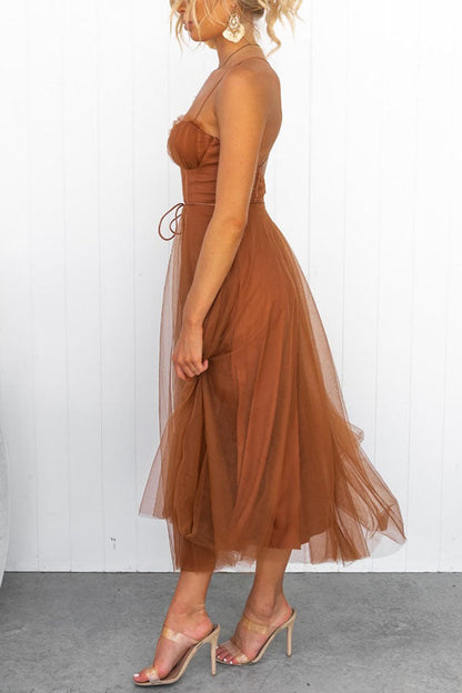 Tüllkleid | Ärmellos | Midi | Korsettkleid | Cocktailkleid-HauteBerlin