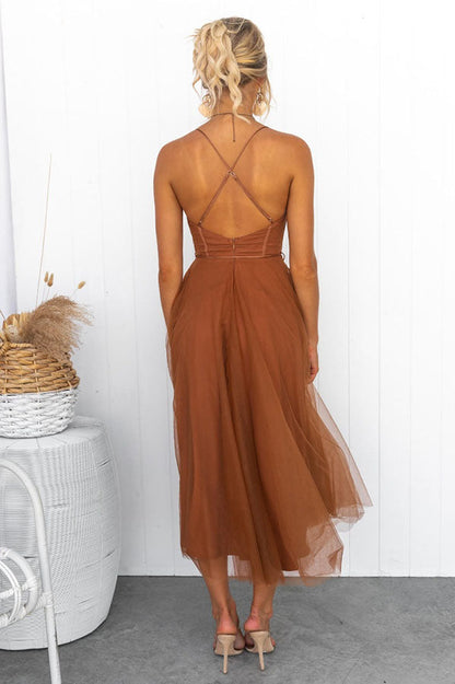 Tüllkleid | Ärmellos | Midi | Korsettkleid | Cocktailkleid-HauteBerlin