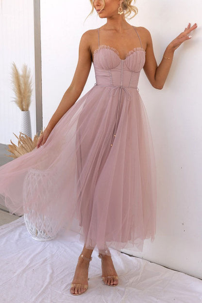 Tüllkleid | Ärmellos | Midi | Korsettkleid | Cocktailkleid-HauteBerlin