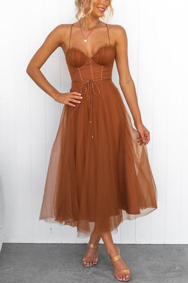 Tüllkleid | Ärmellos | Midi | Korsettkleid | Cocktailkleid-HauteBerlin