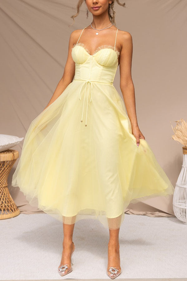 Tüllkleid | Ärmellos | Midi | Korsettkleid | Cocktailkleid-HauteBerlin