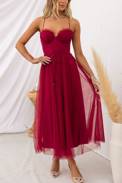 Tüllkleid | Ärmellos | Midi | Korsettkleid | Cocktailkleid-HauteBerlin