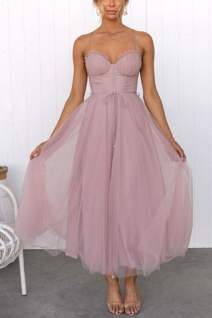 Tüllkleid | Ärmellos | Midi | Korsettkleid | Cocktailkleid-HauteBerlin