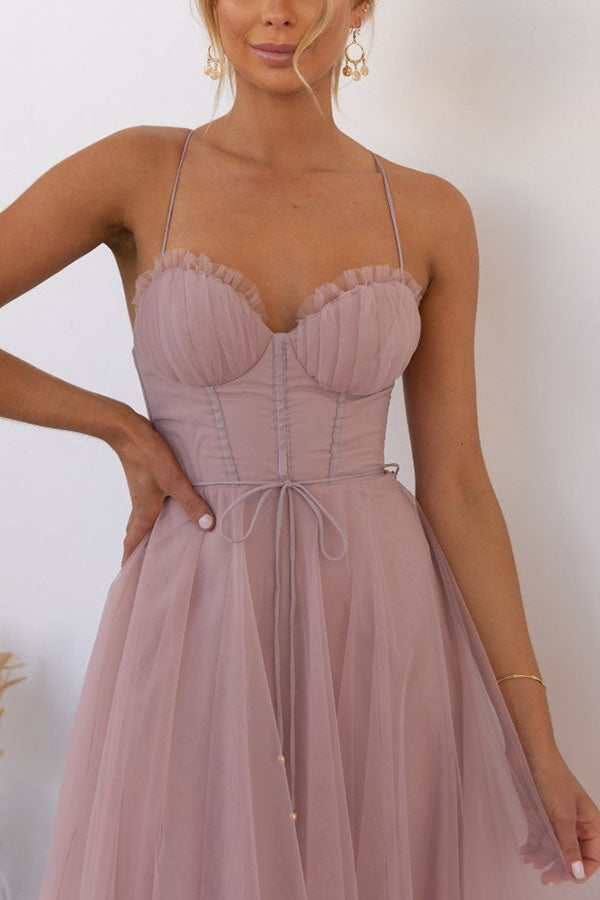 Tüllkleid | Ärmellos | Midi | Korsettkleid | Cocktailkleid-HauteBerlin