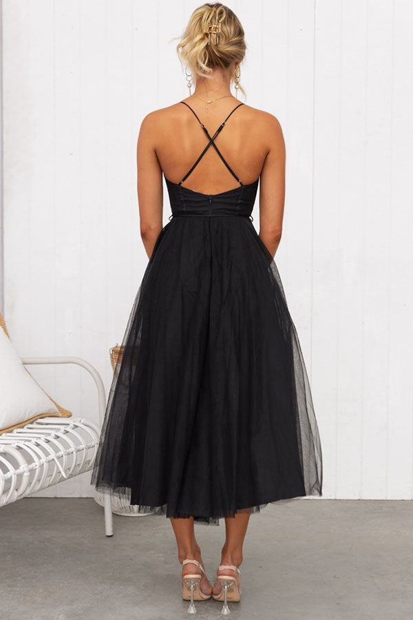 Tüllkleid | Ärmellos | Midi | Korsettkleid | Cocktailkleid-HauteBerlin