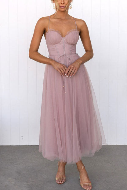 Tüllkleid | Ärmellos | Midi | Korsettkleid | Cocktailkleid-HauteBerlin
