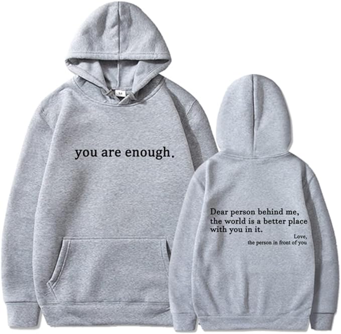 Übergroßer Hoodie - Unisex Warm bedruckter Text Pullover Hoodie-HauteBerlin