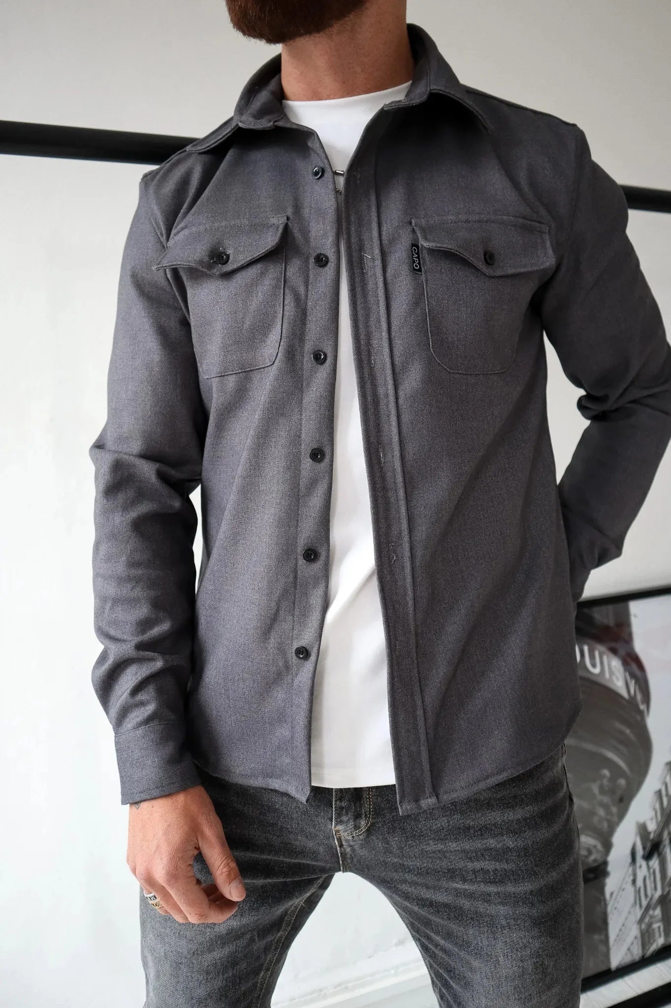 Überhemd | Brusttaschen | Button-Up | Hemdjacke | Herrenbekleidung-HauteBerlin