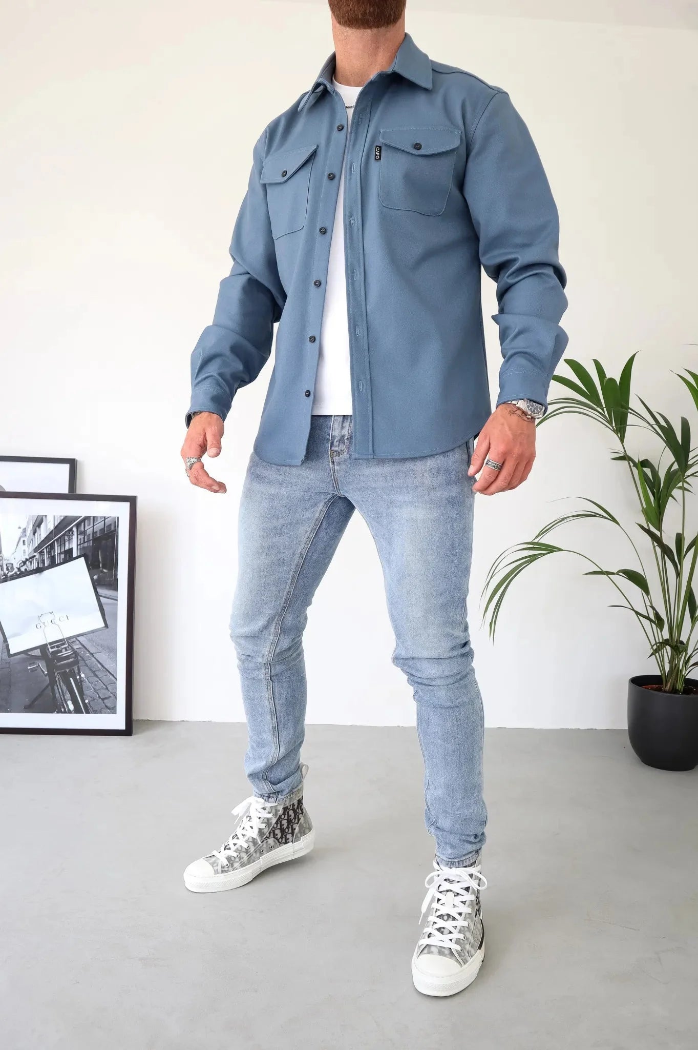 Überhemd | Brusttaschen | Button-Up | Hemdjacke | Herrenbekleidung-HauteBerlin