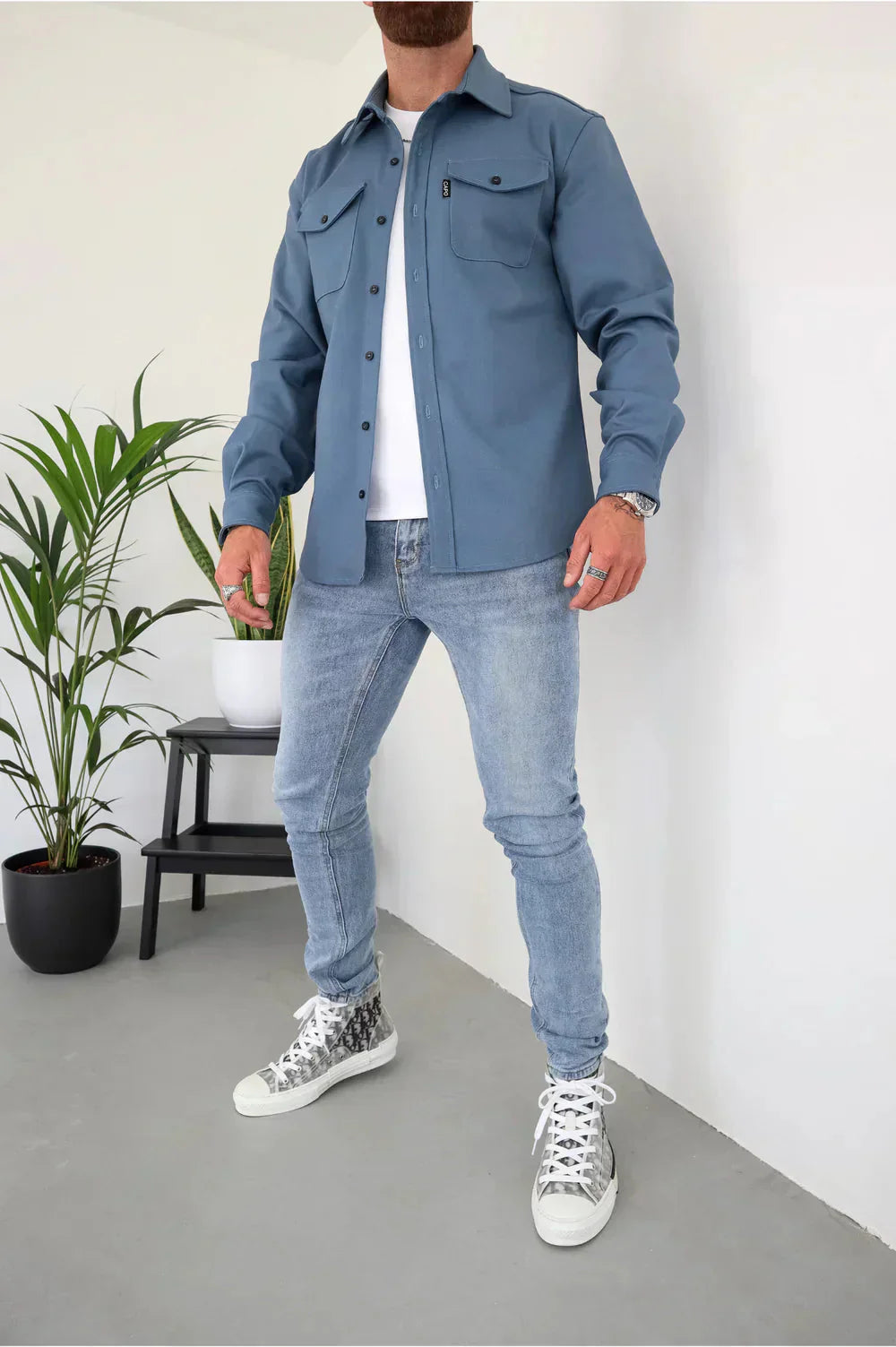 Überhemd - Button-Up - Langarm - Hemdjacke - Herrenjacke-HauteBerlin