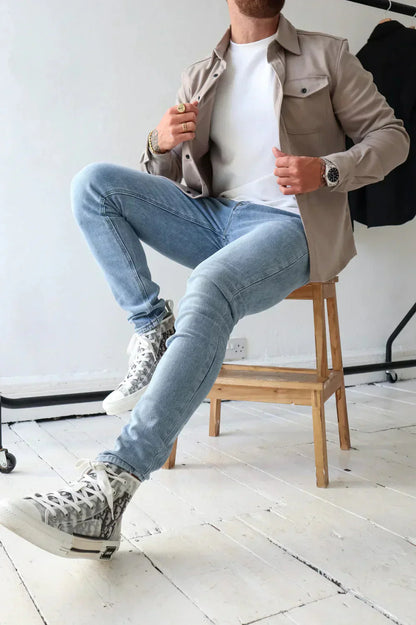 Überhemd - Button-Up - Langarm - Hemdjacke - Herrenjacke-HauteBerlin