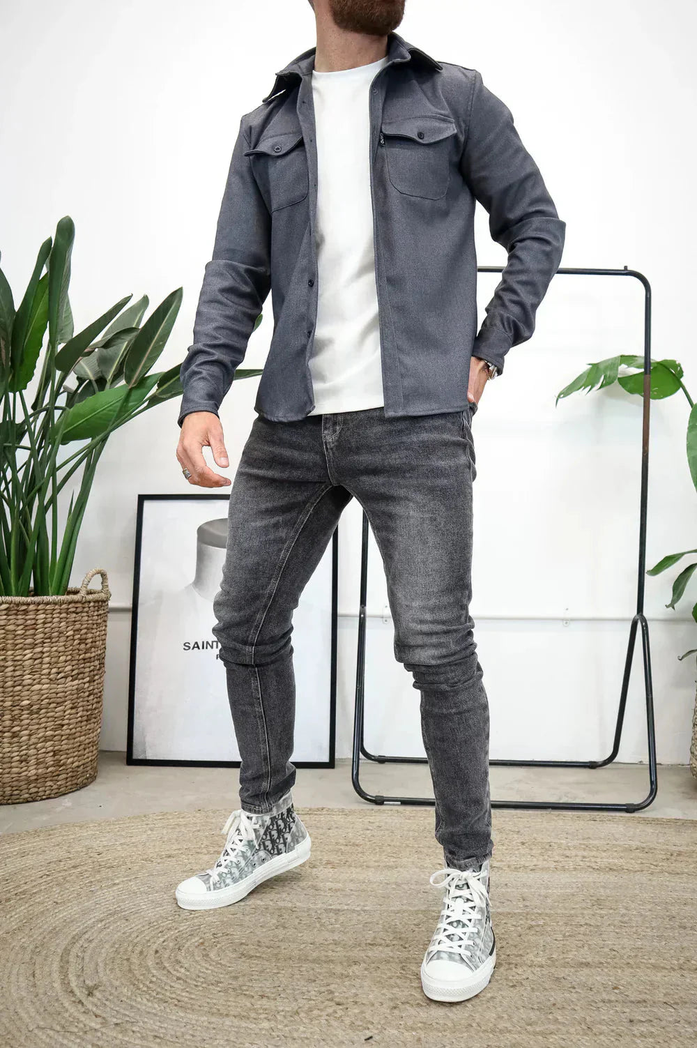 Überhemd - Button-Up - Langarm - Hemdjacke - Herrenjacke-HauteBerlin