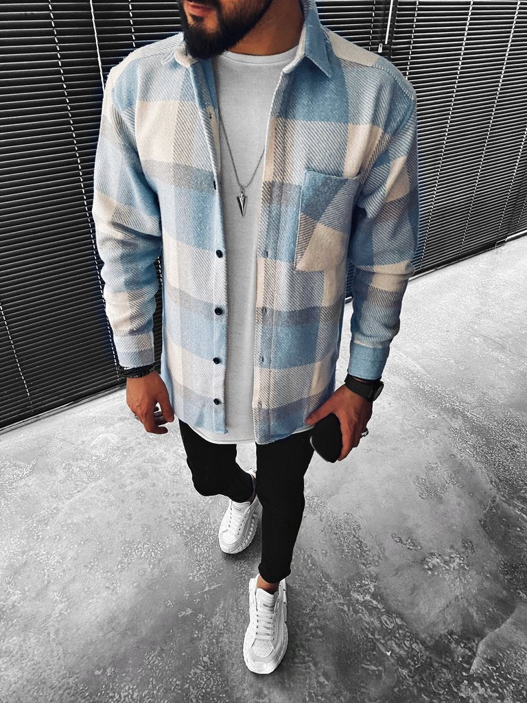 Überhemd | Plaid | Button-Up | Hemdjacke | Herrenbekleidung-HauteBerlin