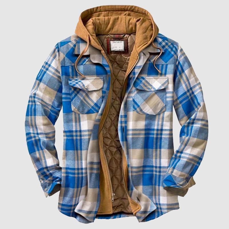 Überziehjacke | Kariert | Kapuzenjacke | Steppfutterjacke | Herrenjacke-HauteBerlin