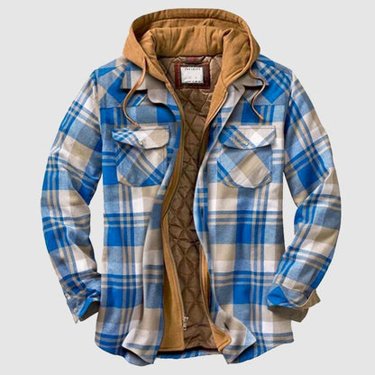 Überziehjacke | Kariert | Kapuzenjacke | Steppfutterjacke | Herrenjacke-HauteBerlin