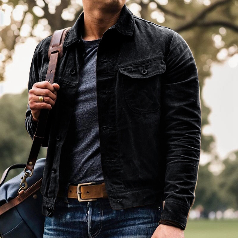 Vintage Jacke - Herren Button-Up Herbstjacke mit Atemtaschen-HauteBerlin