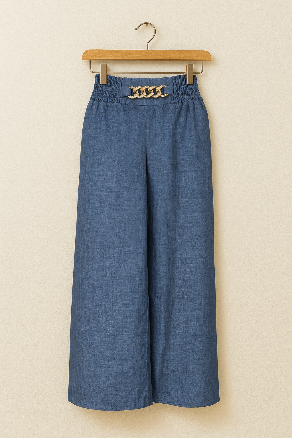 Weite Hosen – Elastischer Bund – Lockere Passform – Hosen mit hoher Taille – Damenhosen-HauteBerlin