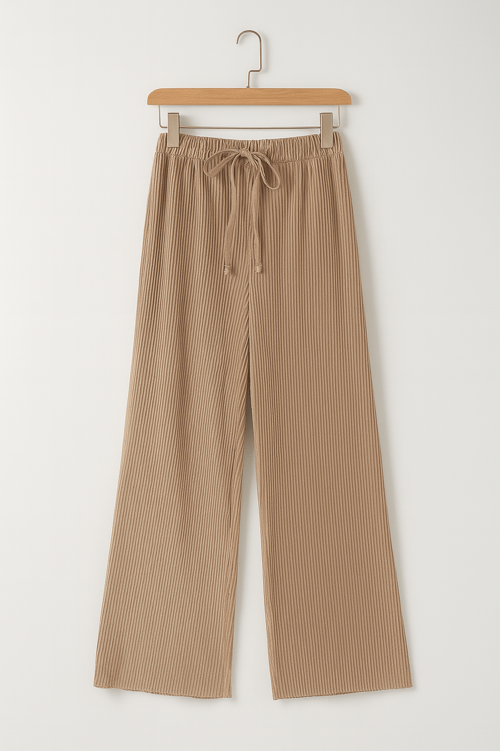Weite Hosen | Kordelzug | Elastischer Bund | Gerippte Hosen | Damenhosen-HauteBerlin