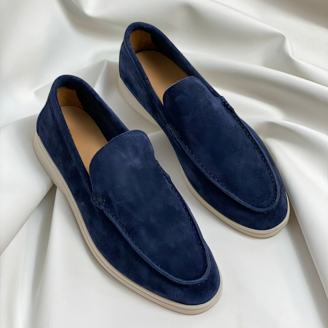 Wildleder-Loafer – Bequeme Slipper für Herren mit Gummisohle-Chaps Herrenmode