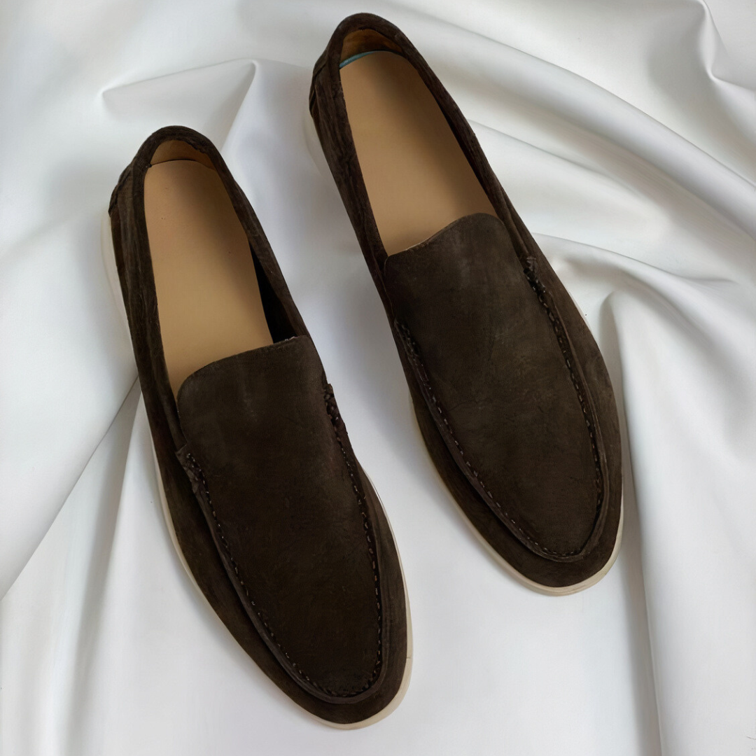 Wildleder-Loafer – Bequeme Slipper für Herren mit Gummisohle-Chaps Herrenmode