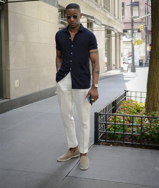 Wildleder-Loafer – Bequeme Slipper für Herren mit Gummisohle-Chaps Herrenmode