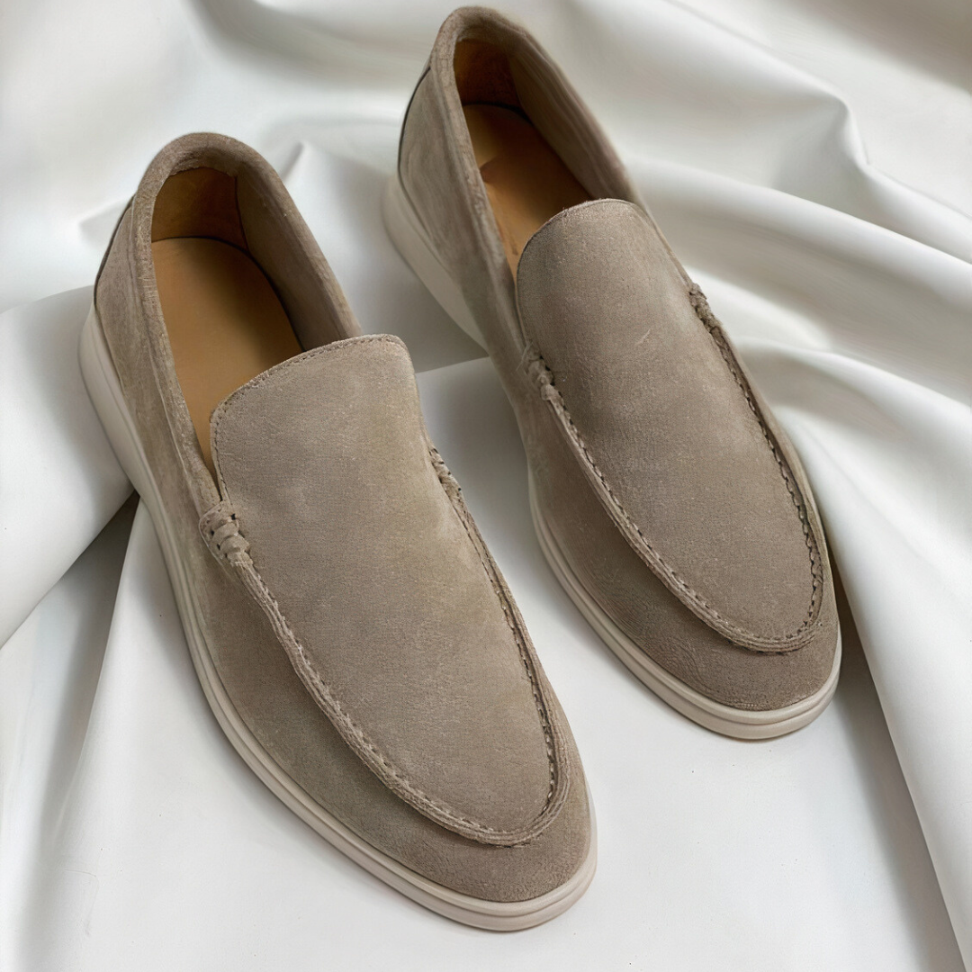Wildleder-Loafer – Bequeme Slipper für Herren mit Gummisohle-HauteBerlin