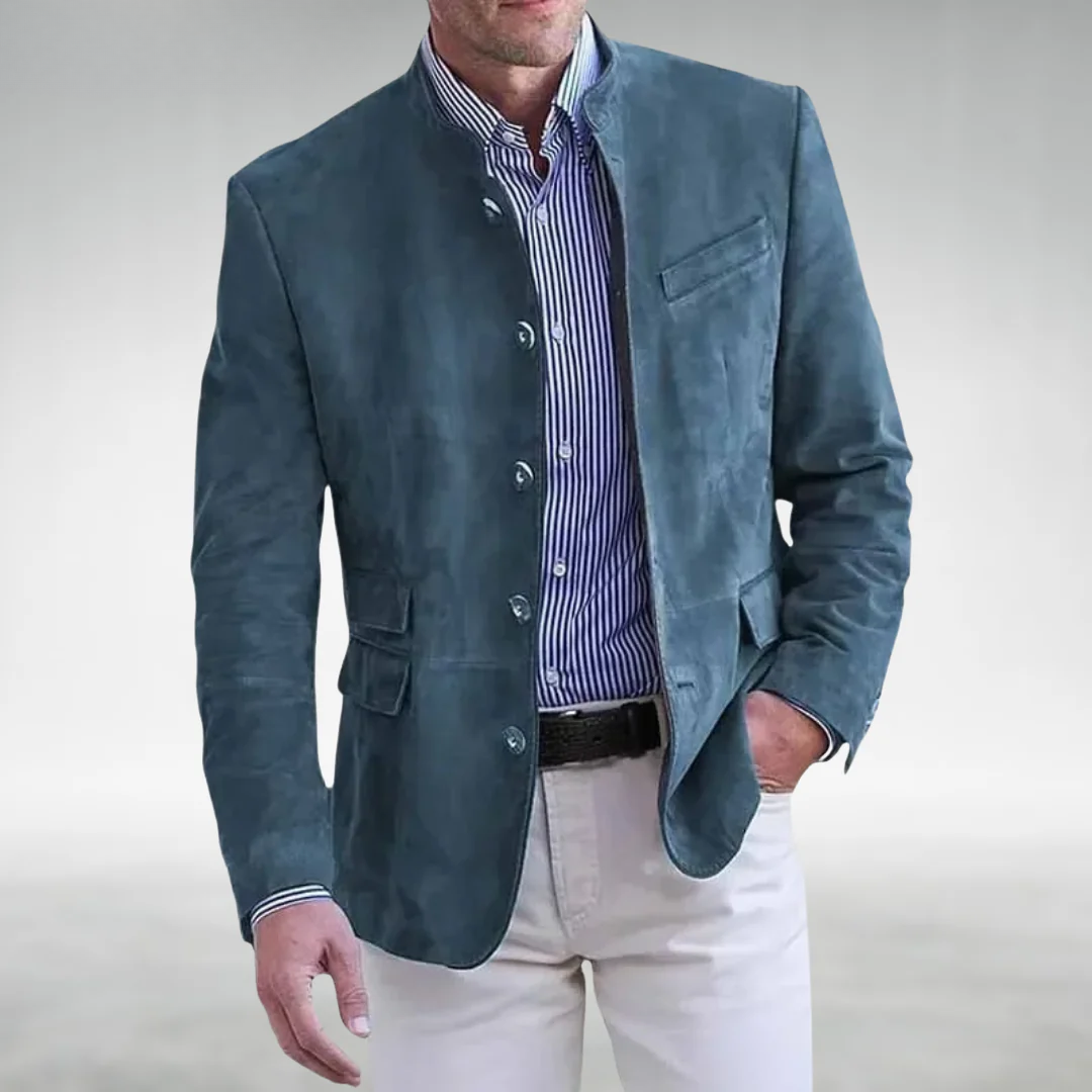 Wildlederblazer – Stylischer einreihiger Blazer für Männer-HauteBerlin