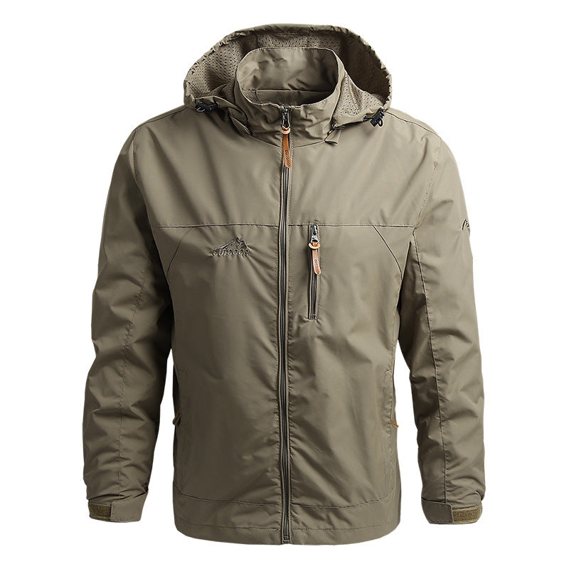 Windbreaker-Jacke – winddichte Outdoor-Softshelljacke mit Kapuze für Herren-HauteBerlin