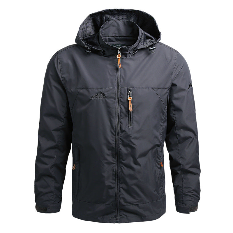 Windbreaker-Jacke – winddichte Outdoor-Softshelljacke mit Kapuze für Herren-HauteBerlin