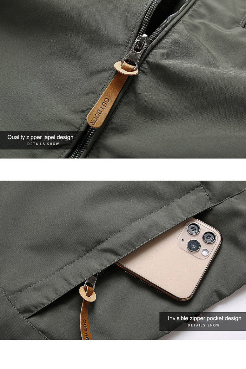 Windbreaker-Jacke – winddichte Outdoor-Softshelljacke mit Kapuze für Herren-HauteBerlin