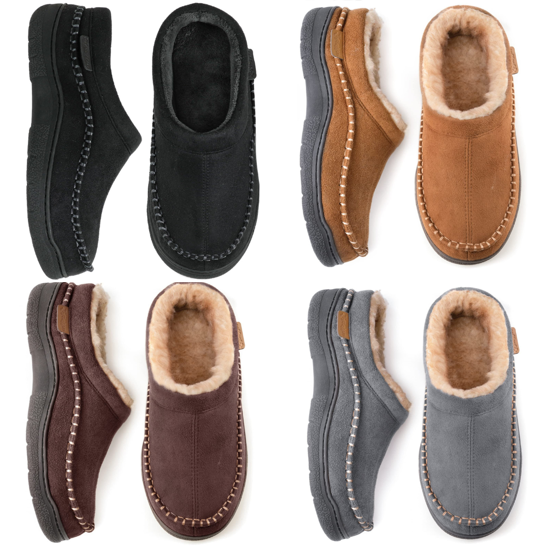 Winter Clogs | Warm | Fell gefüttert | Slipper | Herren Hausschuhe-HauteBerlin
