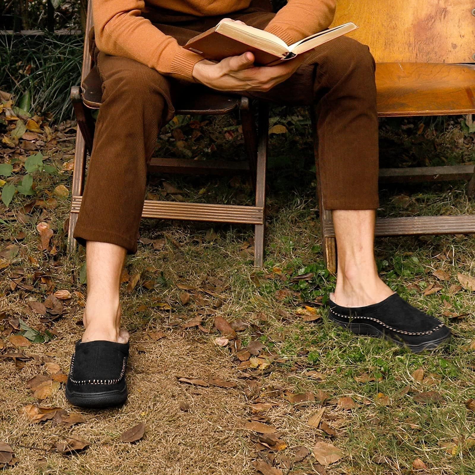 Winter Clogs | Warm | Fell gefüttert | Slipper | Herren Hausschuhe-HauteBerlin