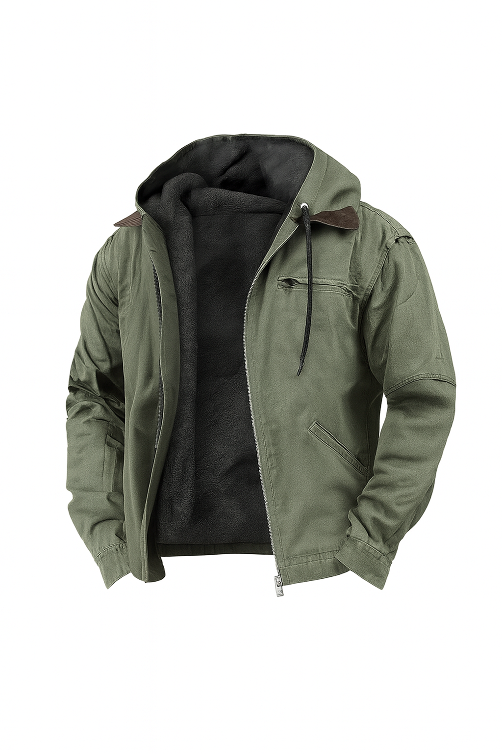 Winterjacke – Freizeit – Mit Fleece gefüttert – Kapuzenjacke – Herrenjacke-HauteBerlin