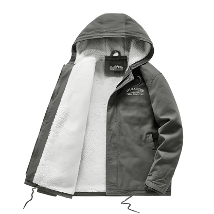 Winterjacke | Kapuze | Fleece gefüttert | Schneejacke | Herren Wintermantel-HauteBerlin