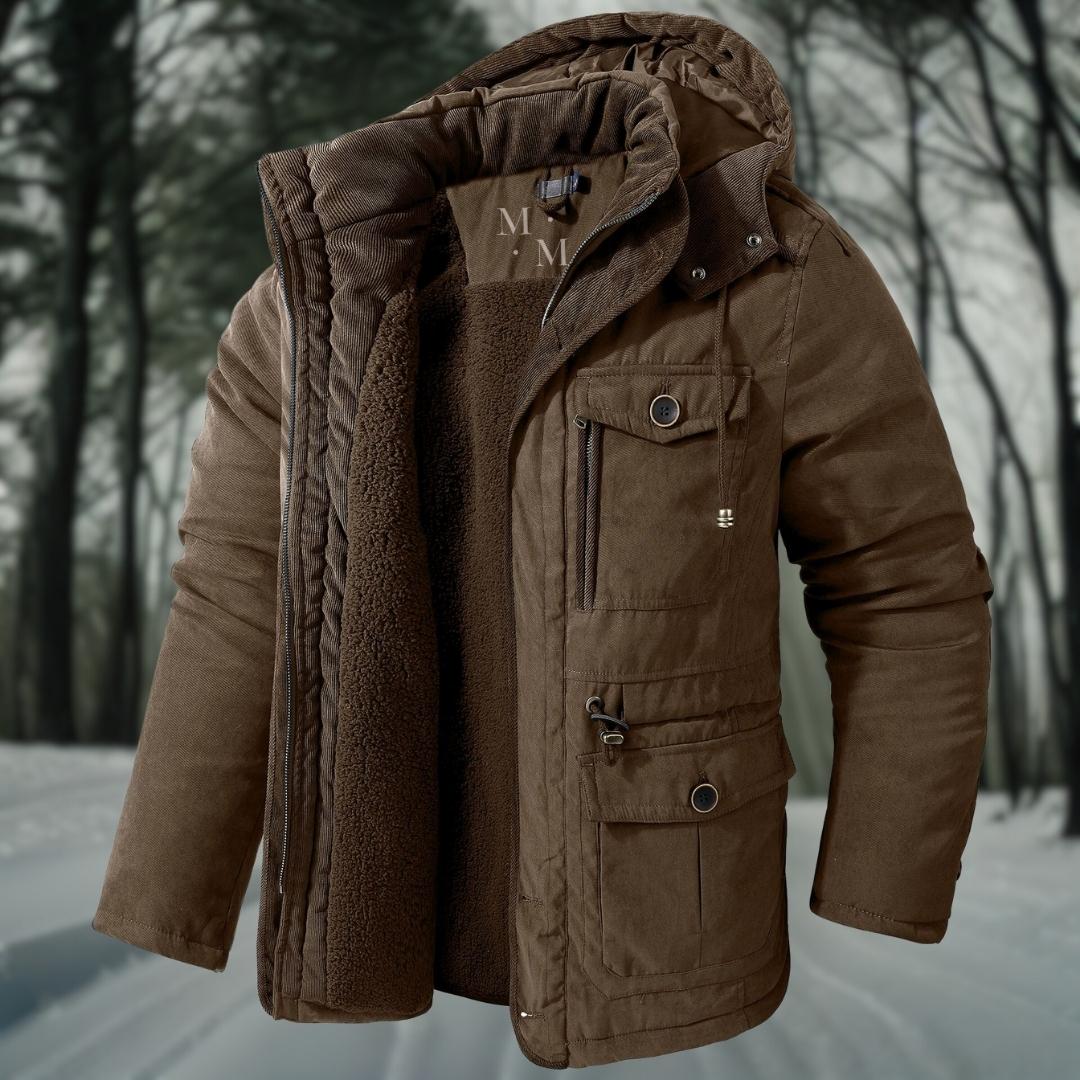 Winterjacke – mit Kapuze – mit Fleece gefüttert - Daunenjacke – Wintermäntel und -jacken für Herren-HauteBerlin