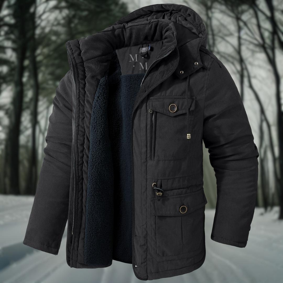 Winterjacke – mit Kapuze – mit Fleece gefüttert - Daunenjacke – Wintermäntel und -jacken für Herren-HauteBerlin