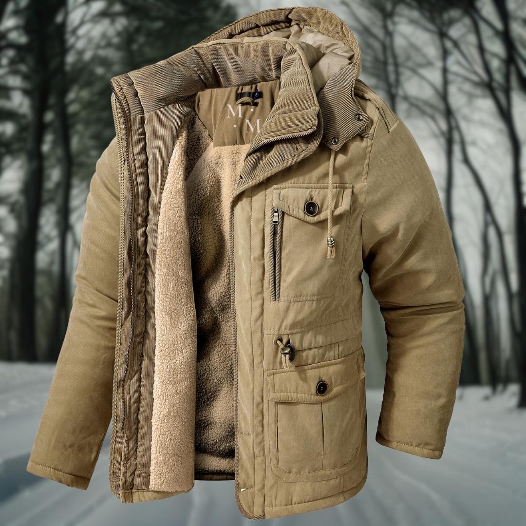 Winterjacke – mit Kapuze – mit Fleece gefüttert - Daunenjacke – Wintermäntel und -jacken für Herren-HauteBerlin