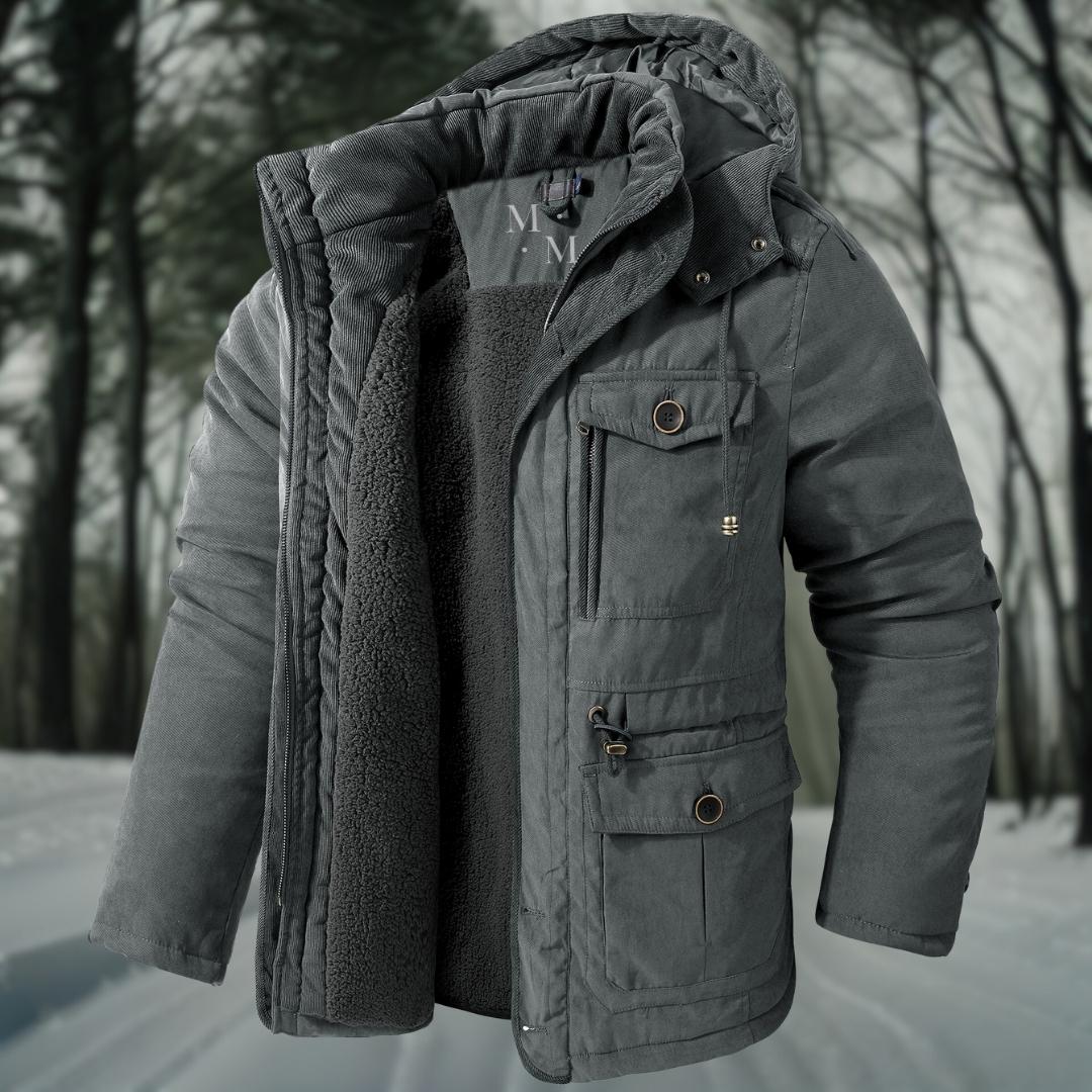 Winterjacke – mit Kapuze – mit Fleece gefüttert - Daunenjacke – Wintermäntel und -jacken für Herren-HauteBerlin